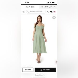 Azazie Bridesmaid Dress, Size 2